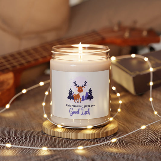 Christmas Candle with Reindeer: Illuminate Your Holidays with Magic and Warmth